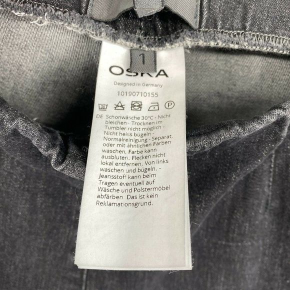 OSKA Skinny Jegging Jeans Womens Size 6 High Rise Pull On Denim Charcoal Gray - Picture 8 of 12
